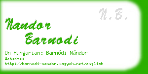 nandor barnodi business card